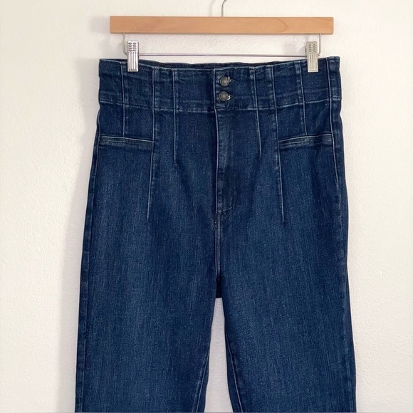 Free People We The Free Jayde Flare High Waist Stretch Denim Jeans Night Sky 32 - Picture 9 of 16